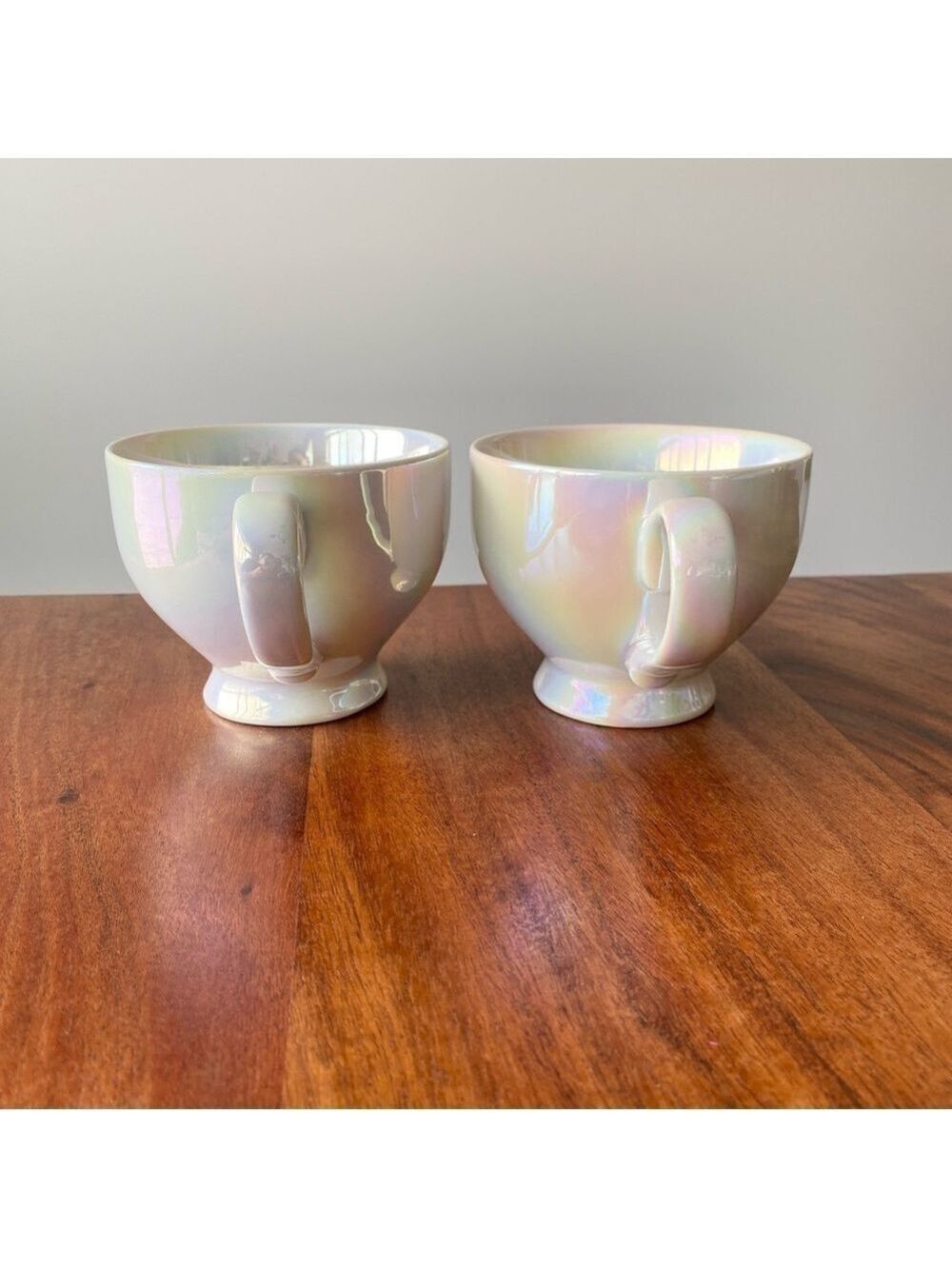 Davids Tea 2X Moonglow Iridescent Ceramic Tea Cups Mugs - Picture 3 of 7